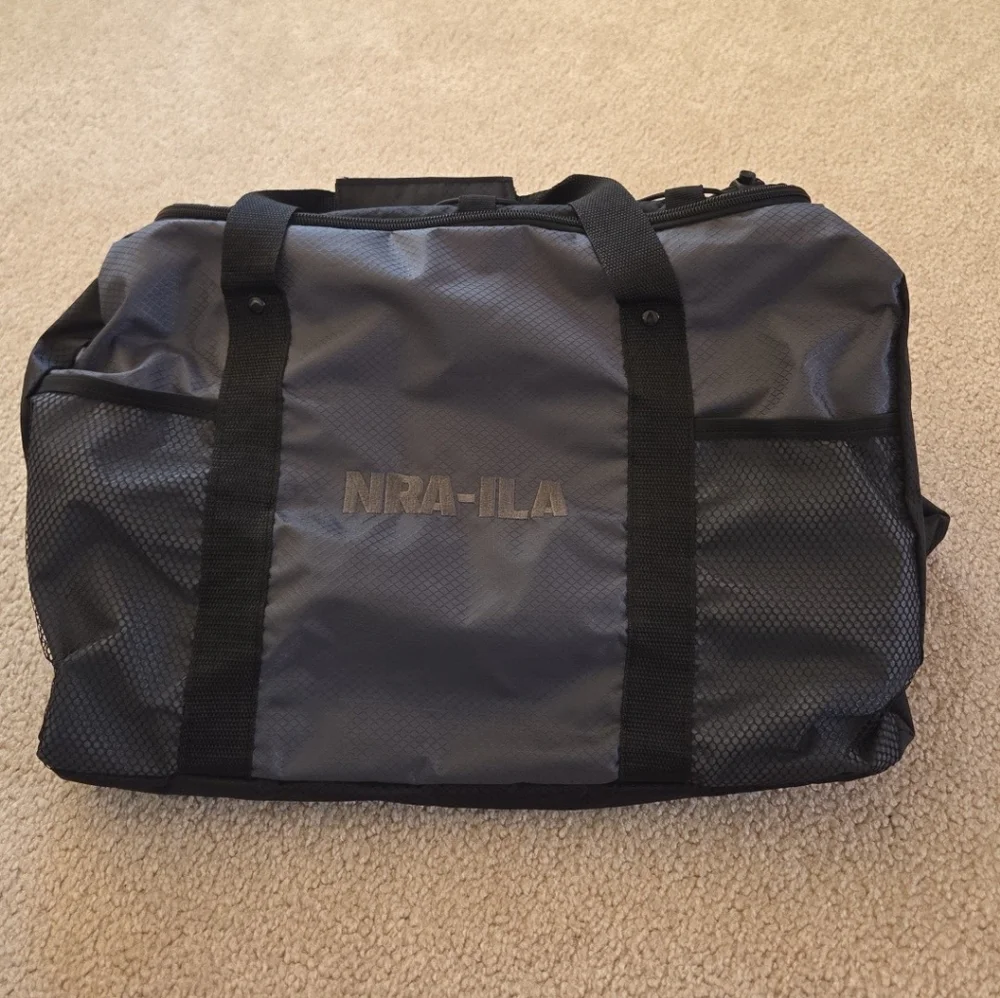 New NRA National R Association Small Duffel Bag GRAY BLACK
